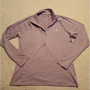 Under Armour women's size XL loose long sleeve 1/4 zip shirt heat gear, EUC